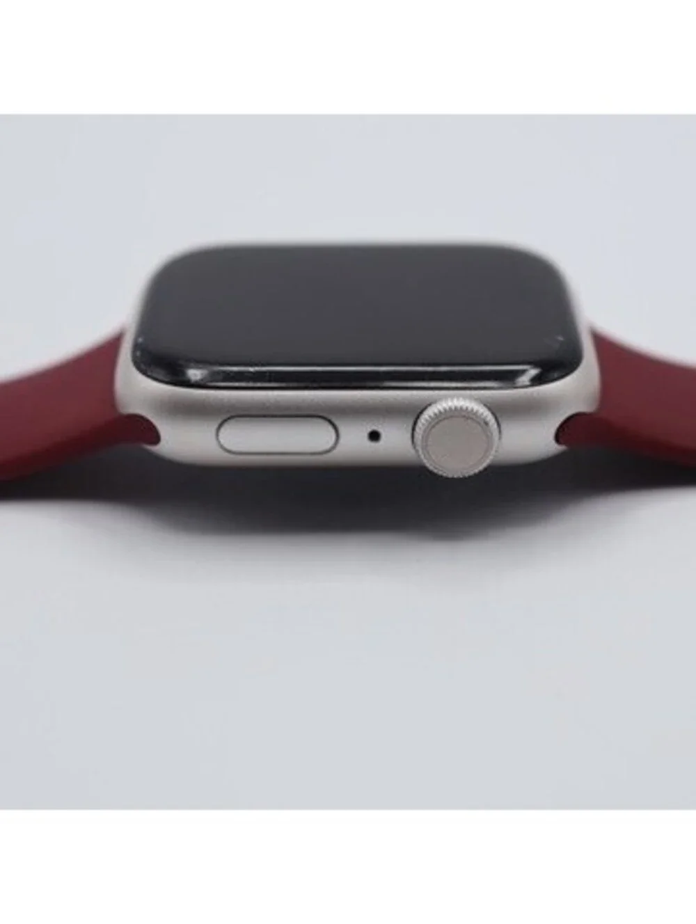 Apple Watch Series 9 45mm Large Starlight Excellent Maroon Silicone Band